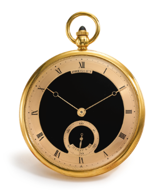 BREGUET - AN 18K YELLOW GOLD OPEN-FACED WATCH, RETAILED BY TIFFANY CO. CIRCA 1980 REF 3290