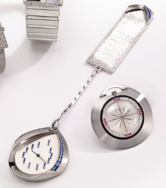 VACHERON CONSTANTIN - A GROUP OF TWO 18K WHITE GOLD OPEN-FACED WATCHES CIRCA 1960 REF 6668 AND 6346