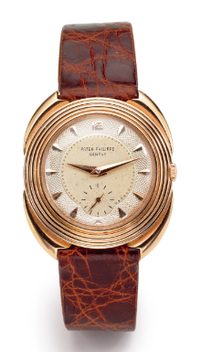 PATEK PHILIPPE - A FINE AND RARE 18K PINK GOLD WRISTWATCH 1954 REF 2550 MVT 742073 CASE 683085