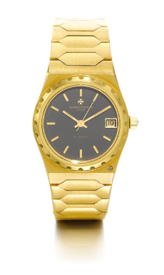 VACHERON CONSTANTIN - A LIMITED EDITION 18K YELLOW GOLD AUTOMATIC CENTRE SECONDS BRACELET WATCH WITH DATE CIRCA 1980 REF 222
