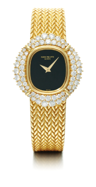 PATEK PHILIPPE - A LADY'S 18K YELLOW GOLD AND DIAMOND-SET BRACELET WATCH 1976 REF 4278 MVT 1273828 CASE 2756375 'ELLIPSE