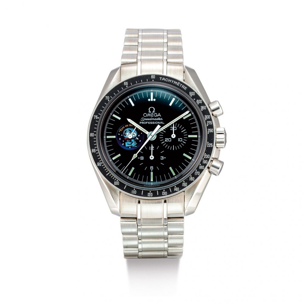 OMEGA | SPEEDMASTER SNOOPY AWARD, REFERENCE 3578.51.00, A LIMITED EDITION STAINLESS STEEL CHRONOGRAPH WRISTWATCH WITH BRACELET, CIRCA 2003 | 奧米茄 | Speedmaster Snoopy Award 型號3578.51.00 限量版精鋼計時鏈帶腕錶，錶殼編號77116603，約2003年製