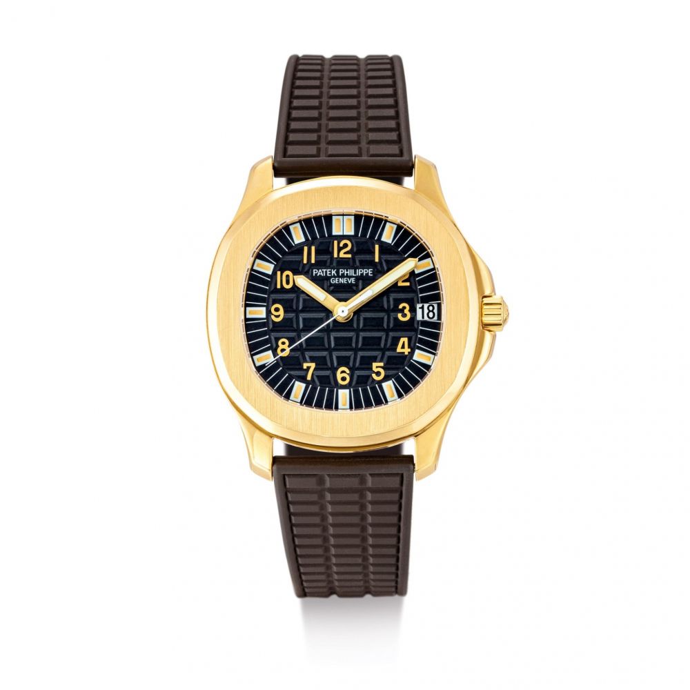 PATEK PHILIPPE | AQUANAUT, REFERENCE 5065, A YELLOW GOLD WRISTWATCH WITH DATE AND LUMINOUS DIAL, CIRCA 2002 | 百達翡麗 | Aquanaut 型號5065 黃金腕錶，備日期顯示，機芯編號3246006，錶殼編號4102124，約2002年製