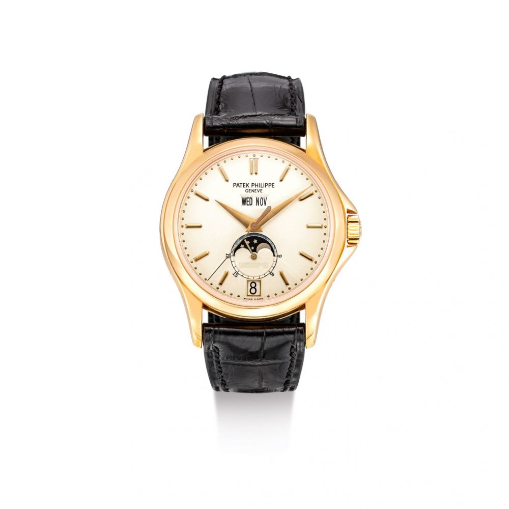 PATEK PHILIPPE | REFERENCE 5125, A LIMITED EDITION PINK GOLD ANNUAL CALENDAR WRISTWATCH WITH MOON PHASES, RETAILED BY WEMPE, CIRCA 2003 | 百達翡麗 | 型號5125 限量版粉紅金年曆腕錶，備月相顯示，由Wempe發行，機芯編號3360206，錶殼編號4213664及56/125，約2003年製