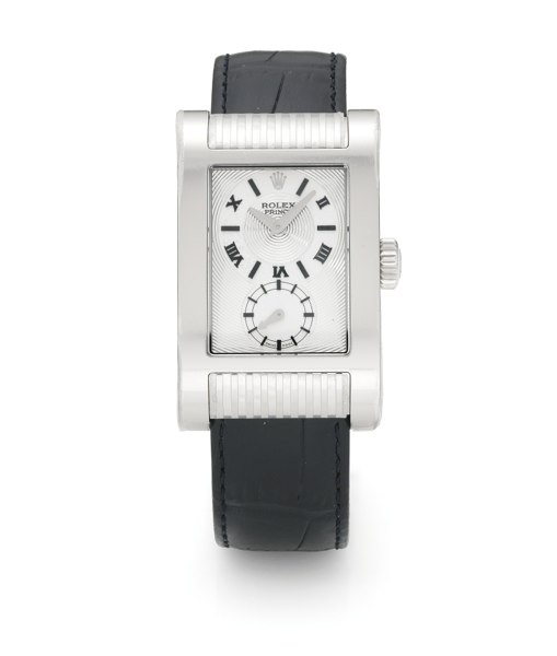 Rolex AN 18K WHITE GOLD RECTANGULAR WRISTWATCH REF 5441 CASE D790054 CELLINI PRINCE CIRCA 2006