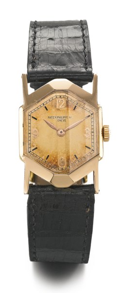 Patek Philippe AN UNUSUAL 18K PINK AND YELLOW GOLD OCTAGONAL WRISTWATCH 1926 REF 472 MVT 813884 CASE 613199