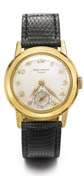 Patek Philippe A RARE 18K YELLOW GOLD WRISTWATCH CIRCA 1955 REF 2455 MVT 720963 CASE 677535