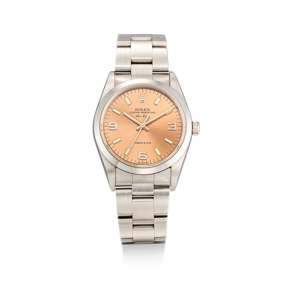 ROLEX | AIR KING, REFERENCE 14000 | A STAINLESS STEEL WRISTWATCH WITH BRACELET, CIRCA 1996 | 勞力士 | Air King 型號14000 精鋼鏈帶腕錶，1996年製