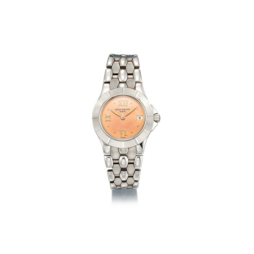 PATEK PHILIPPE | REFERENCE 4880 | A STAINLESS STEEL WRISTWATCH WITH DATE AND BRACELET, CIRCA 1990 | 百達翡麗 | 型號4880 精鋼鏈帶腕錶，備日期顯示，約1990年製