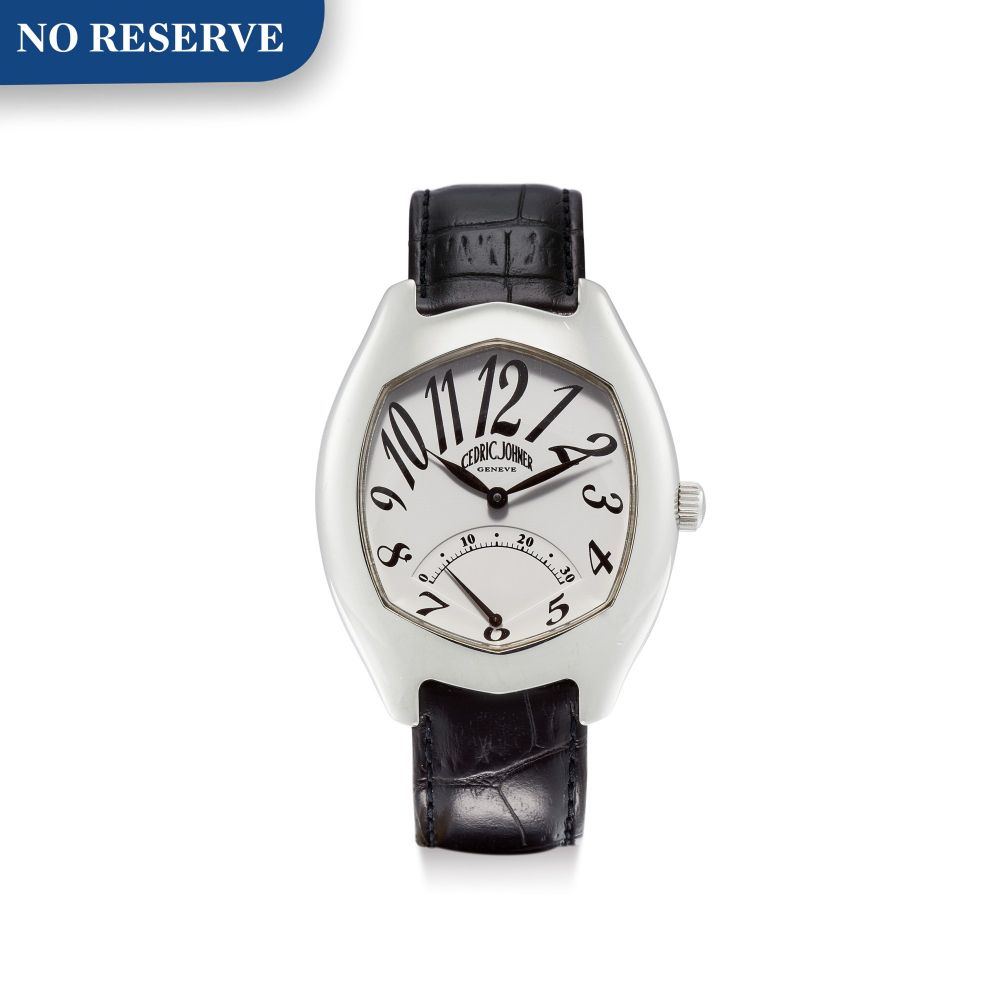 CEDRIC JOHNER | SECONDE RETROGRADE, REFERENCE ABYSS 1030/4 | A STAINLESS STEEL WRISTWATCH WITH RETROGRADE SECONDS, CIRCA 2005 | Seconde Retrograde 型號Abyss 1030/4 精鋼腕錶，備逆跳秒針，約2005年製作
