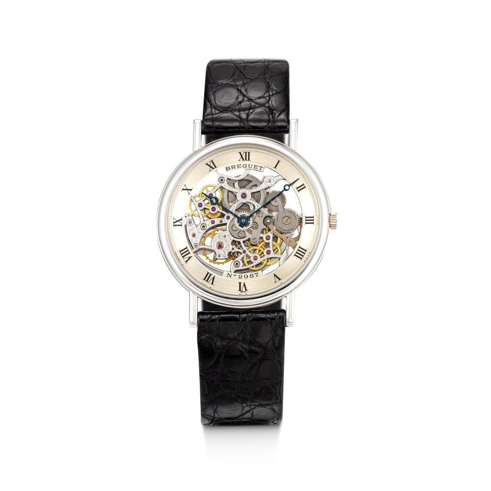 BREGUET | REFERENCE 3030 | A WHITE GOLD SKELETONISED WRISTWATCH, CIRCA 1990 | 寶璣 | 型號3030 白金鏤空腕錶，約1990年製