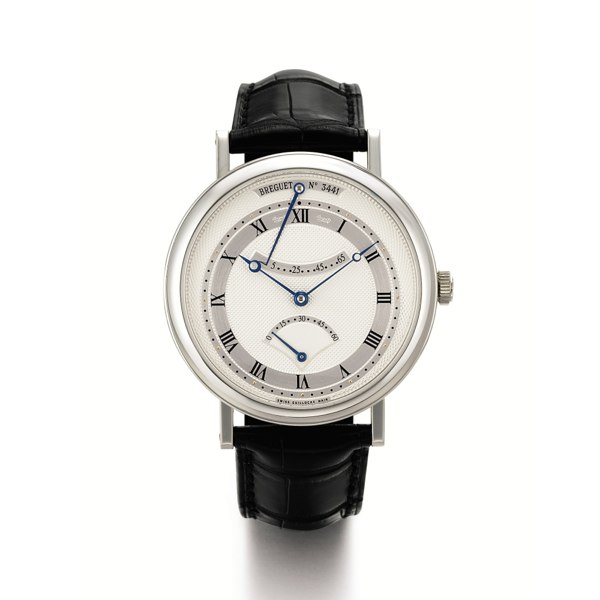 Breguet A WHITE GOLD AUTOMATIC WRISTWATCH WITH POWER RESERVE AND RETROGRADE SECONDS MADE IN 2004 REF 5207 NO 3441 P CLASSIQUE