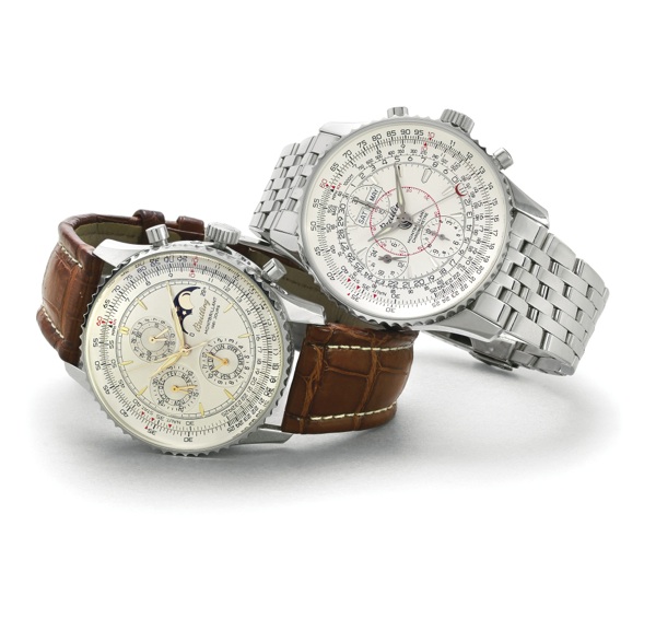 Breitling A LOT OF TWO STAINLESS STEEL AUTOMATIC CHRONOGRAPH WRISTWATCHES REF A19030 CASE 2276 REF A21330 CASE 430978 MONTBRILLANT CIRCA 2000