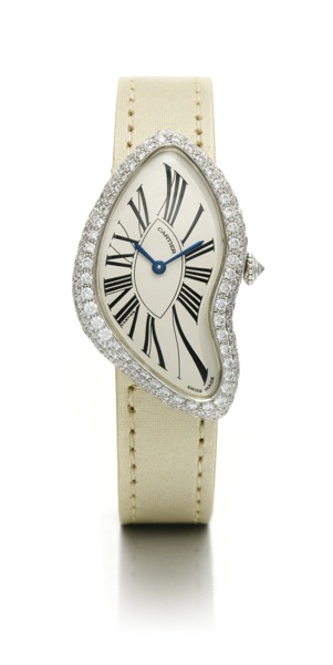 Cartier A FINE AND RARE LADY'S 18K WHITE GOLD AND DIAMOND-SET ASYMMETRIC WRISTWATCH REF 2774 NO10015LX CRASH CIRCA 2006