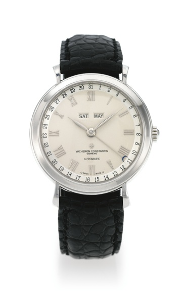 Vacheron Constantin AN 18K WHITE GOLD AUTOMATIC TRIPLE CALENDAR WRISTWATCH REF 47051 MVT 795074 NO 725031 CIRCA 1998