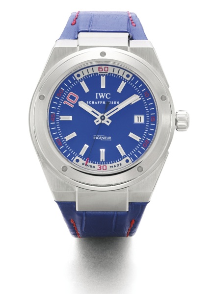 International Watch Co. A STAINLESS STEEL LIMITED EDITION AUTOMATIC CENTRE SECONDS WRISTWATCH WITH DATE REF 3234 CASE 3440043 NO 538/1000 ZINEDINE ZIDANE CIRCA 2008