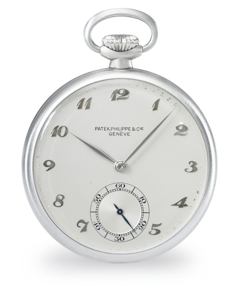Patek Philippe Co. A STAINLESS STEEL OPEN-FACED KEYLESS WATCH REF 735 MVT 805861 CASE 625549 MADE IN 1924
