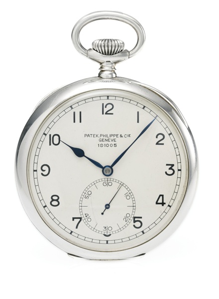 Patek Philippe Co. A SILVER OPEN-FACED KEYLESS DECK WATCH REF 738 MVT 191005 CASE 625941 MADE IN 1921
