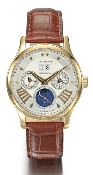 Chopard AN 18K PINK GOLD AUTOMATIC PERPETUAL CALENDAR WRISTWATCH WITH MOON PHASES CIRCA 2005 REF 161894 L.U.C. LUNAR ONE NO 166/250 MVT 107891 CASE 1460761