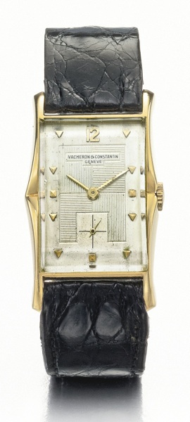 Vacheron Constantin AN 18K YELLOW GOLD RECTANGULAR WRISTWATCH CIRCA 1946 REF 4984 MVT 485574 CASE 342395