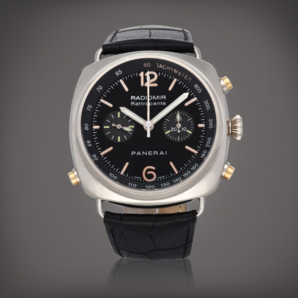 Radiomir Rattrapante Pisa Edition Reference OP6652 A white gold splitsecond chronograph wristwatch Circa 2007    Radoomir Rattrapante Pisa Edition  OP6652  2007