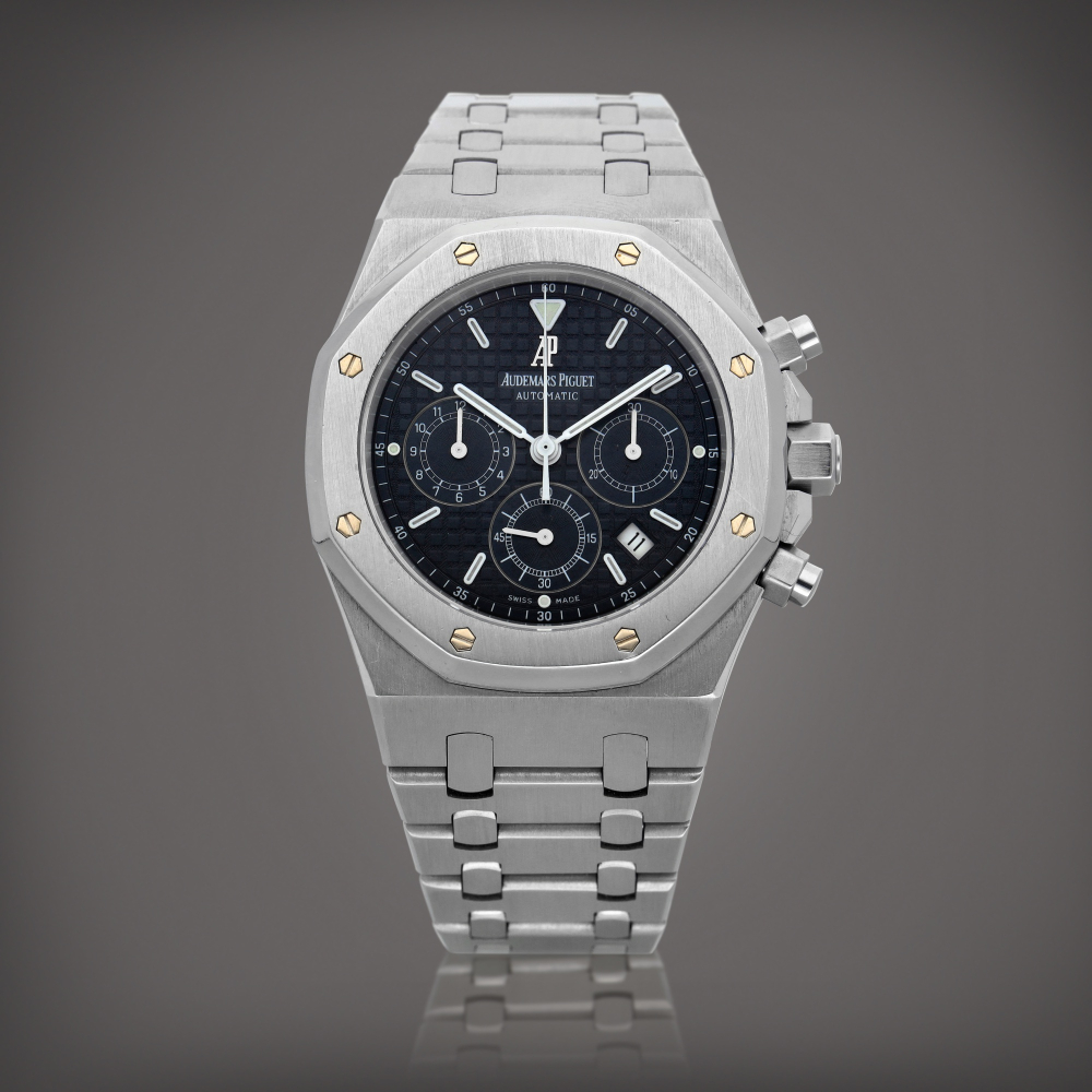 Royal Oak Kasparov Reference 25860STOO1110ST03 A stainless steel chronograph wristwatch with date and bracelet Circa 2001    Royal Oak Kasparov  25860STOO1110ST03  2001