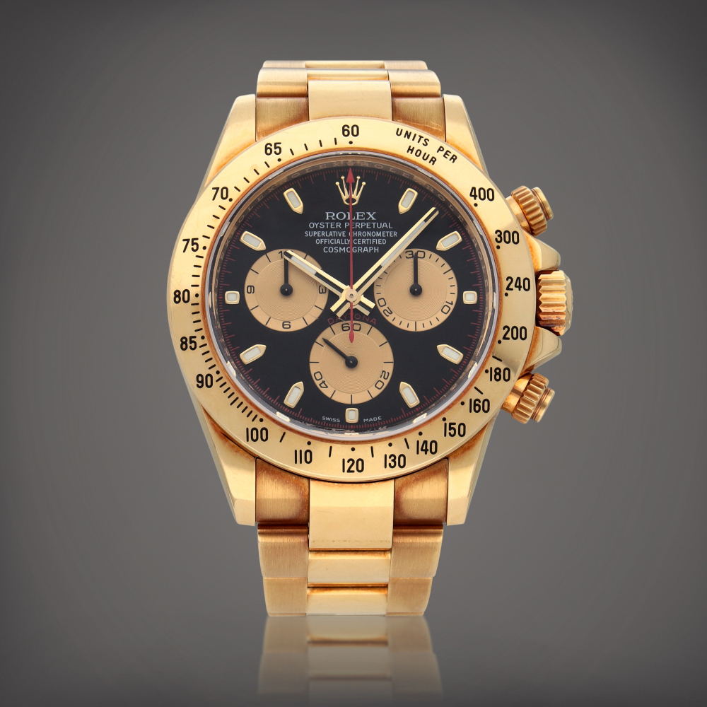 Daytona Reference 116528 A yellow gold chronograph wristwatch with bracelet Circa 2008    Daytona  116528  2008
