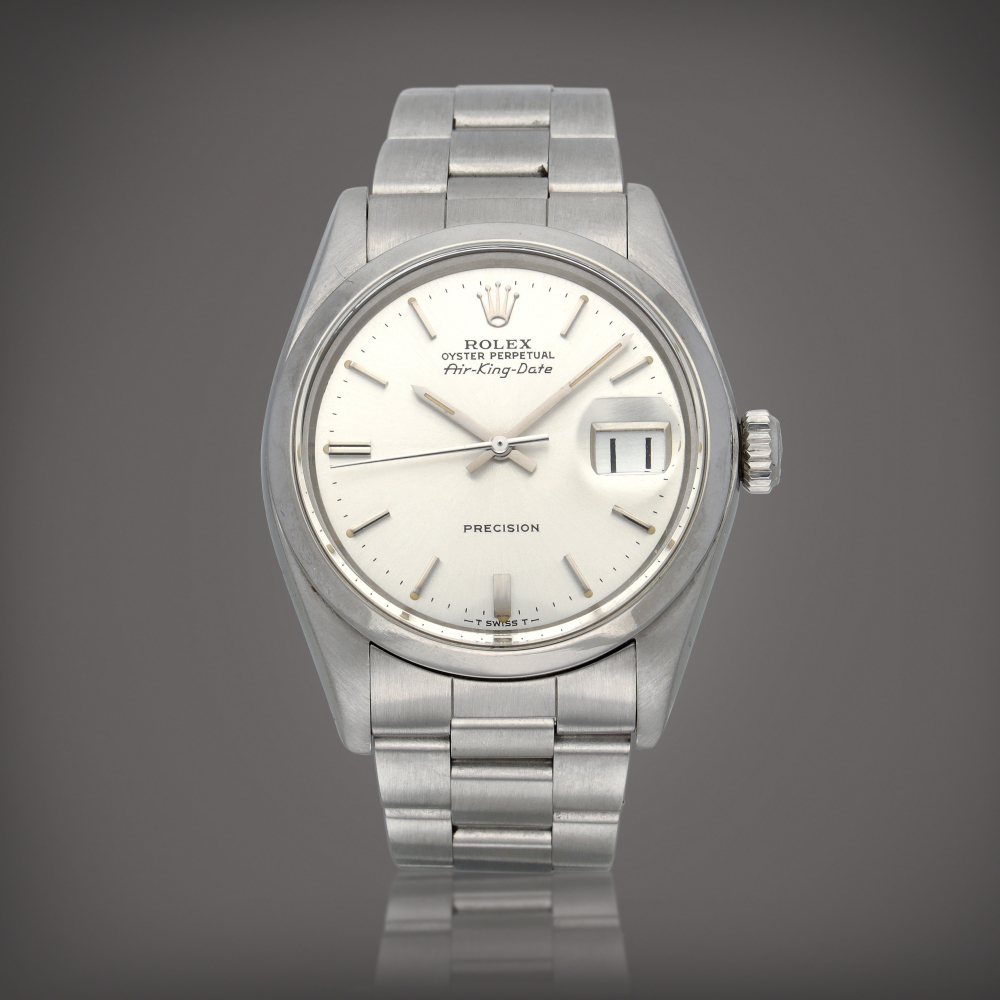 Air King Date, Reference 5700 | A stainless steel wristwatch with date and bracelet | Circa 1974