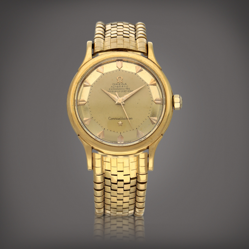 Constellation, Reference 2699 SC | A yellow gold wristwatch with bracelet | Circa 1955
