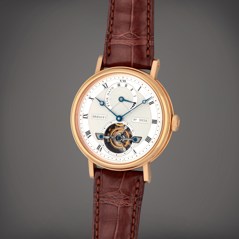Reference 5317  A pink gold tourbillon wristwatch with 5days power reservation indication  Circa 2006    5317  52006