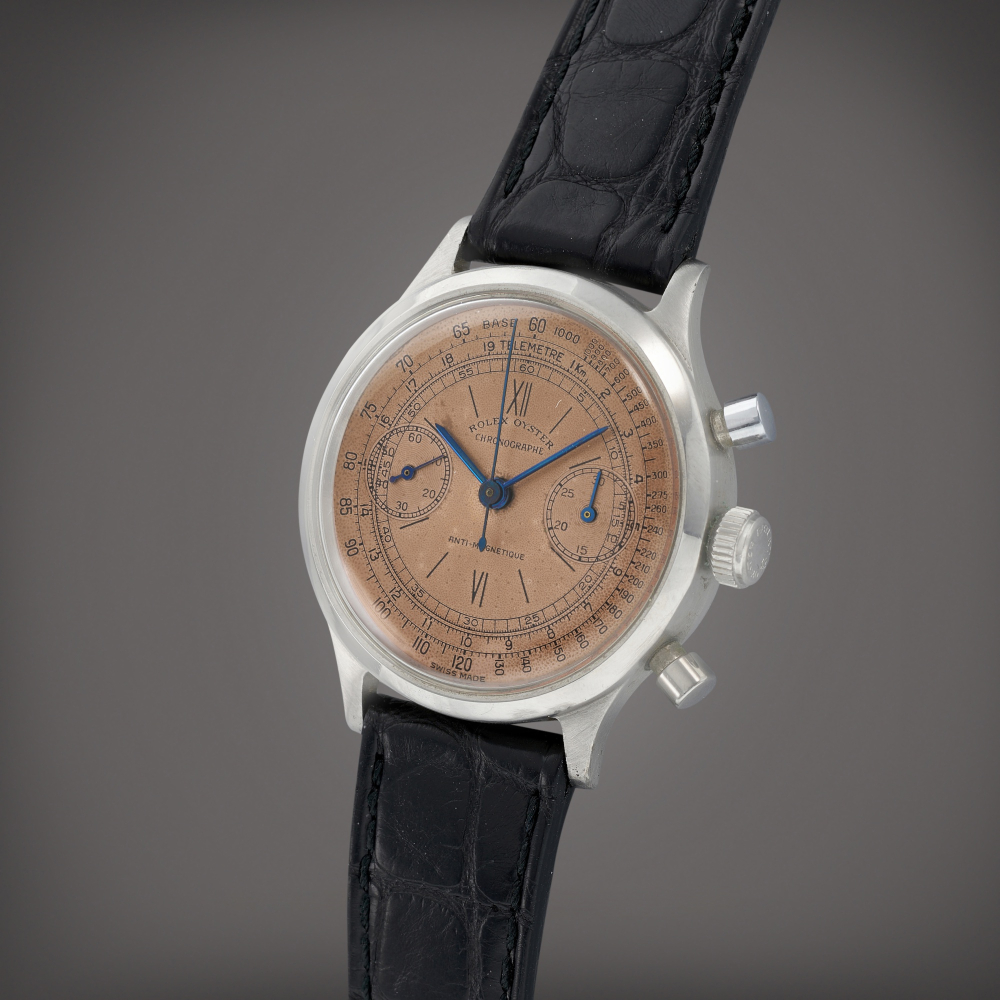 Monoblocco Reference 3525  A stainless steel chronograph wristwatch  Circa 1941    Monoblocco 3525  1941