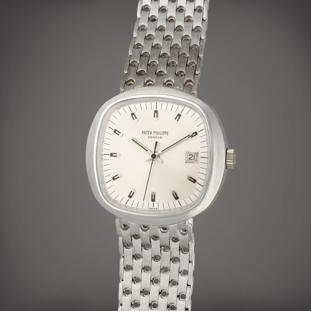 Beta-21, Reference 3587/2G A white gold wristwatch with date and bracelet Circa 1970