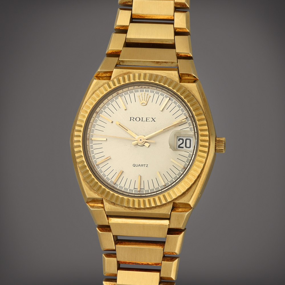 Texan', Reference 5100 A yellow gold wristwatch with date and bracelet Circa 1971