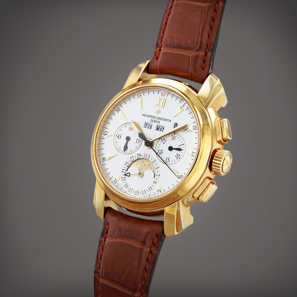 Reference 47112 A yellow gold perpetual calendar chronograph wristwatch with moon phases Circa 2003