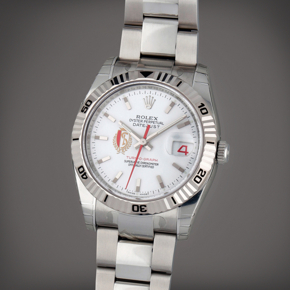 Datejust Turn-O-Graph, Reference 116264 | Limited edition stainless steel automatic wristwatch with date and bracelet made to celebrate Royal Standard de Liege's victory in 2009 | Circa 2010