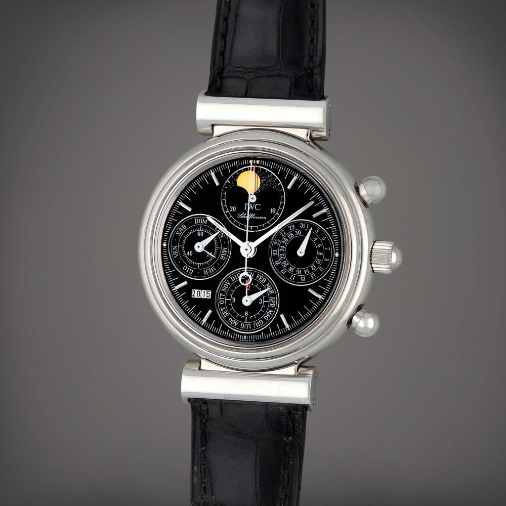 Da Vinci, Reference 3750 | A stainless steel perpetual calendar chronograph wristwatch with moon phases and year indication | Circa 1999