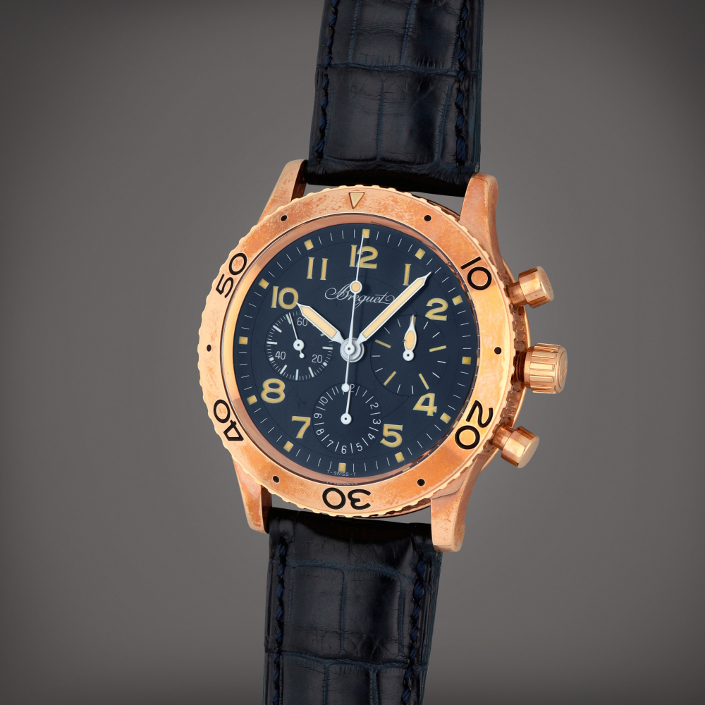 Type XX Aéronavale, Reference 3800 | A yellow gold flyback chronograph wristwatch | Circa 1998