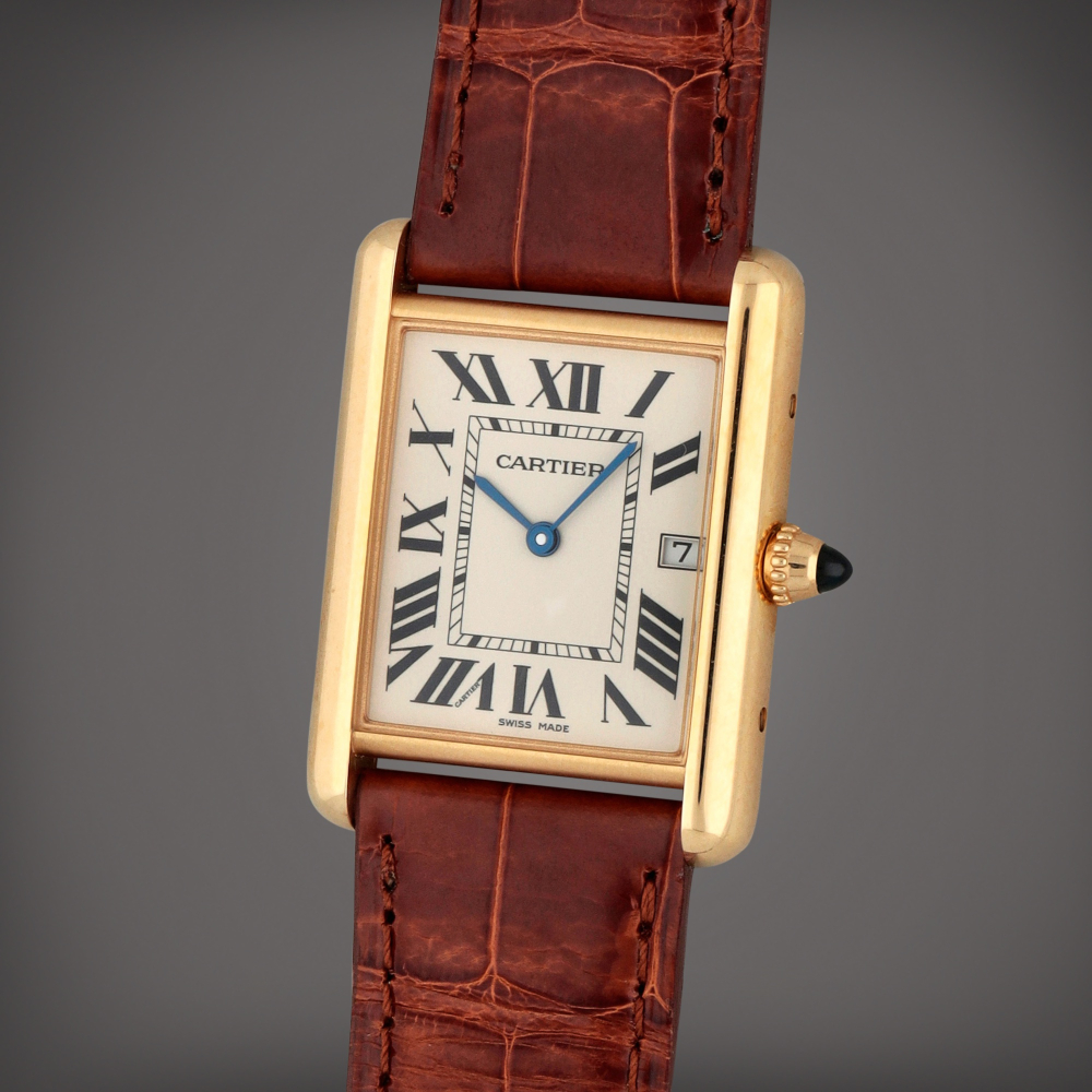 Tank Louis Cartier, Reference 2441 | A yellow gold wristwatch with date | Circa 2015