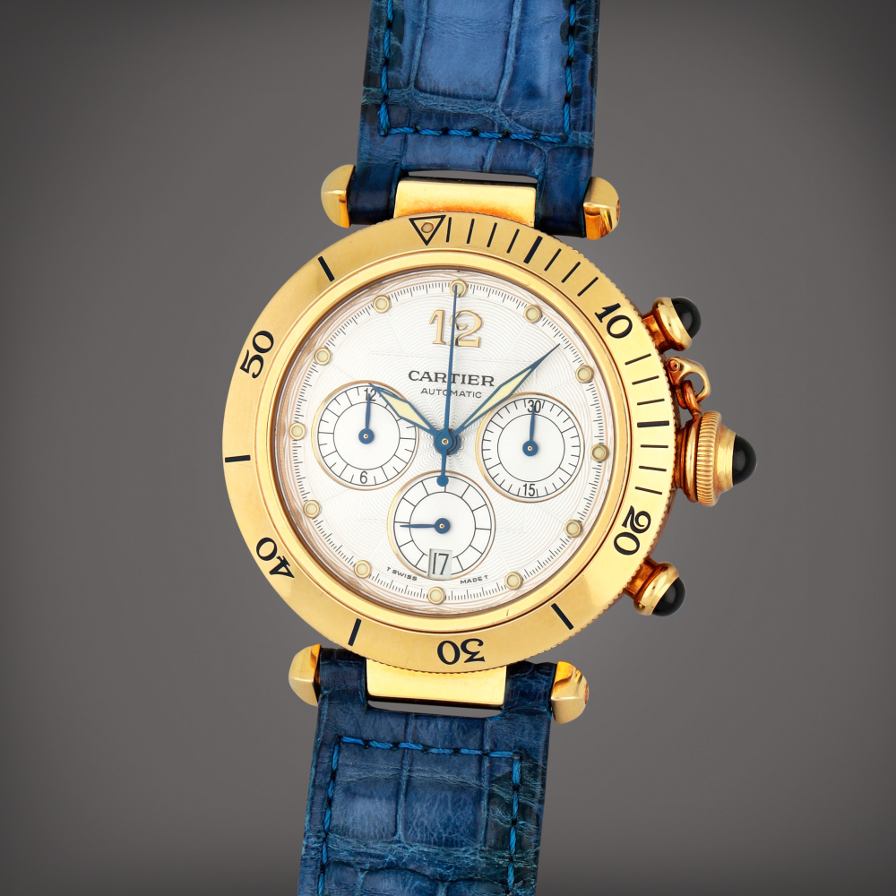 Pasha Chronograph, Reference 2111 | A yellow gold chronograph wristwatch with date | Circa 2000