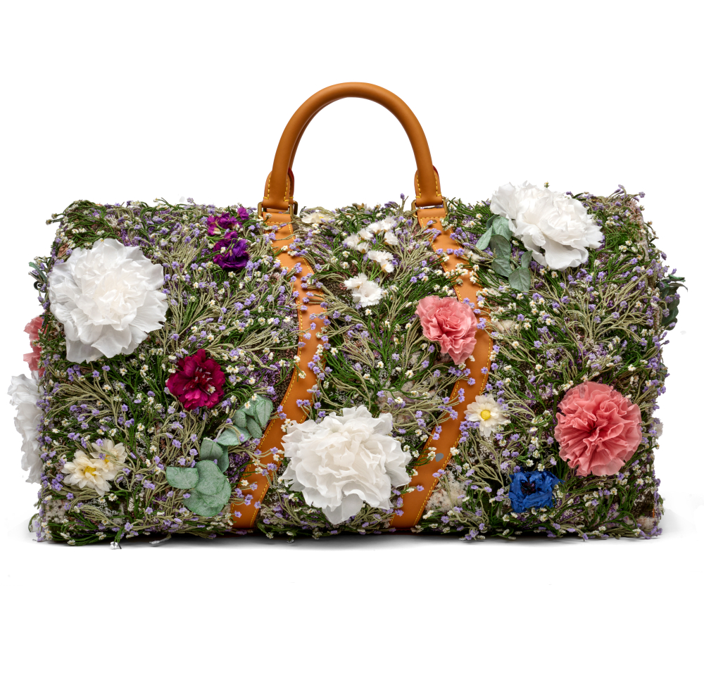 Louis Vuitton x Virgil Abloh Limited Edition Multi Colour Flower Keepall 50 Gold Hardware, 2020