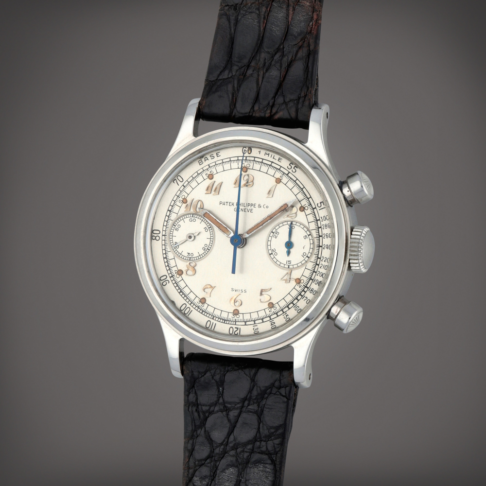 Patek Philippe

'Tasti Tondi', Reference 1463 | A stainless steel chronograph wristwatch | Made in 1949
