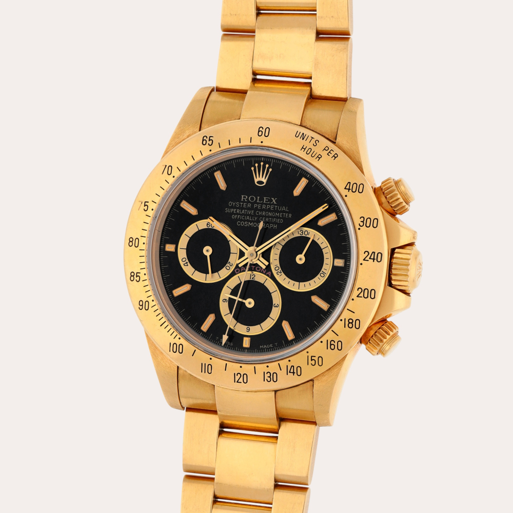 Rolex Daytona 'Zenith', Reference 16528 | A yellow gold chronograph wristwatch with bracelet | Circa 1990