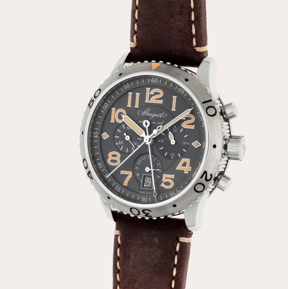 Breguet Type XXI, Reference 3817 | A stainless steel flyback chronograph wristwatch with date and 24 hour indication | Circa 2016