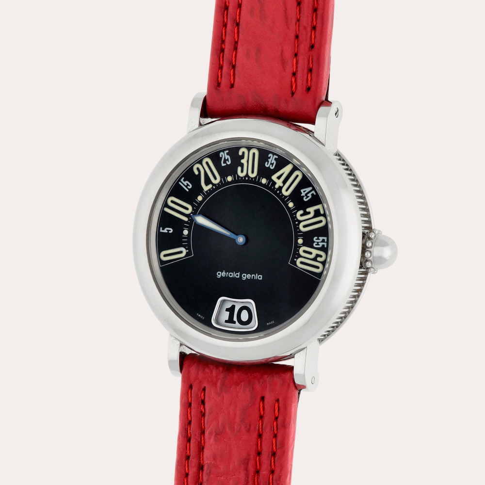 Gérald Genta Retro Classic, Reference G.3634 | A stainless steel jumping hour wristwatch with retrograde minute | Circa 2006