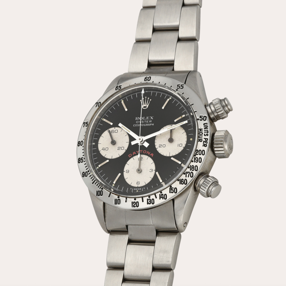 Rolex Daytona ‘Big Red’, Reference 6265 | A stainless steel chronograph wristwatch with bracelet | Circa 1973