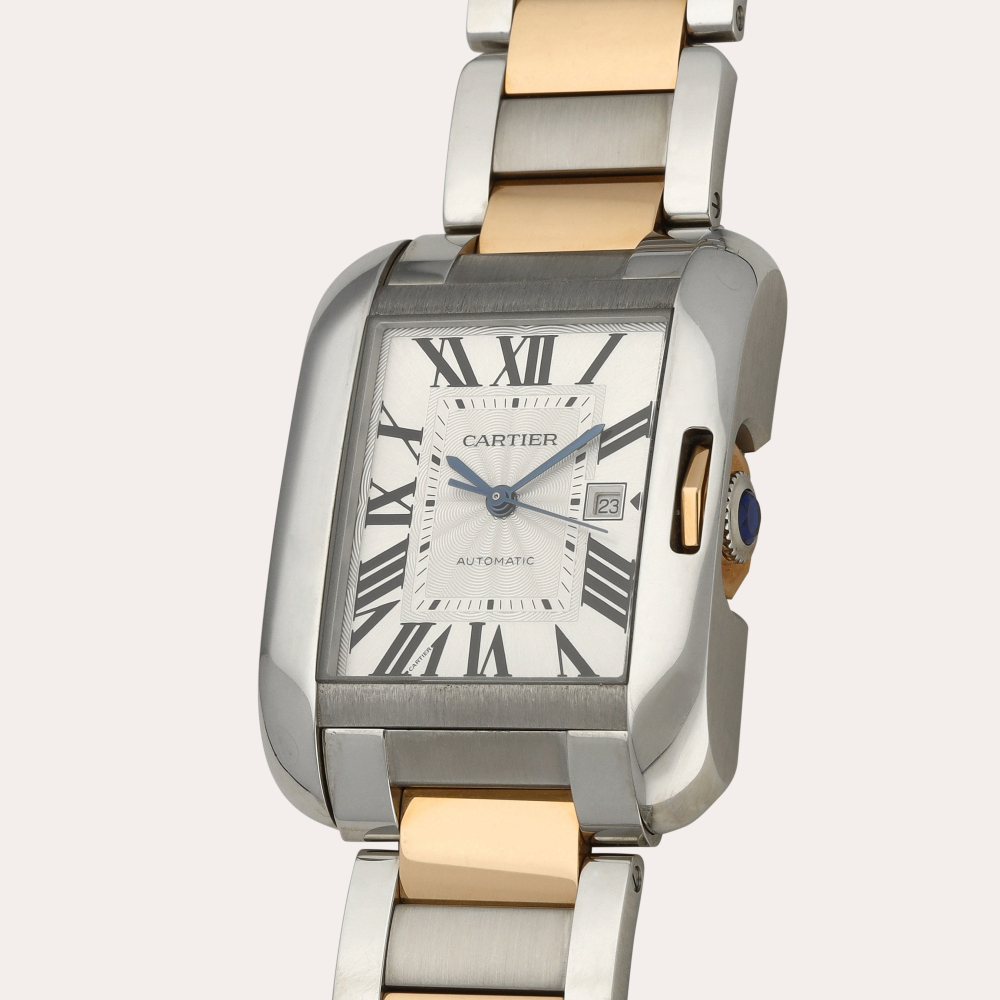 PROPERTY FROM AN IMPORTANT BRITISH COLLECTOR Cartier Tank Anglaise, Reference 3511 | A stainless steel and pink gold wristwatch with date and bracelet | Circa 2014