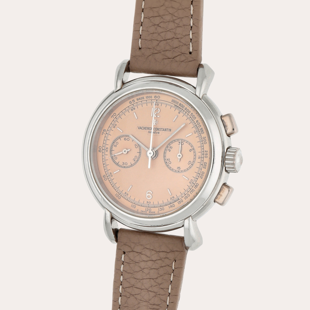 Vacheron Constantin Les Historiques Chronograph, Reference 47101/000P-8286 | A platinum chronograph wristwatch | Made in 1996
