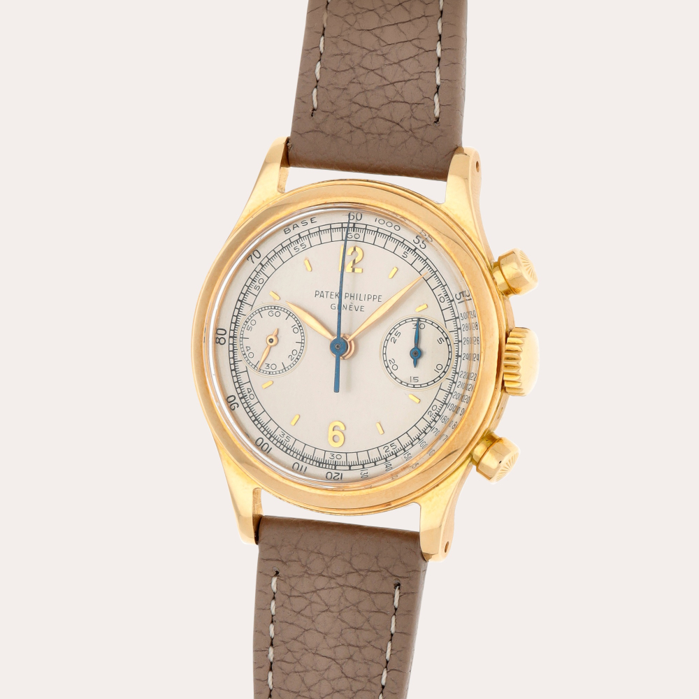 Patek Philippe 'Tasti Tondi', Reference 1463 | A yellow gold chronograph wristwatch | Made in 1956