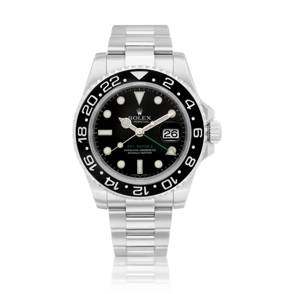 GMTMaster II Reference 116710  A stainless steel dual time zone wristwatch with date and bracelet Circa 2007    GMTMaster II 116710  2007