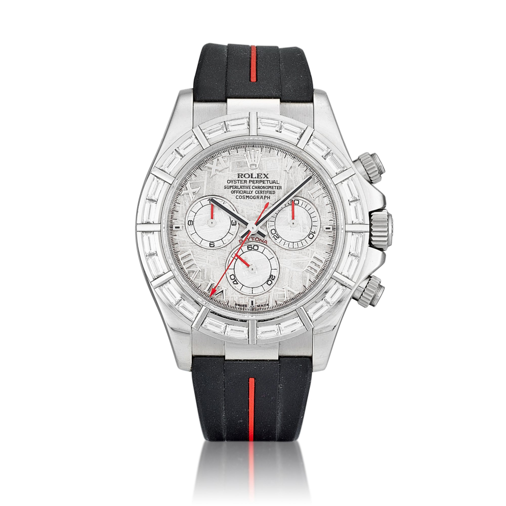 Cosmograph Daytona Reference 116589  A white gold and diamondset chronograph wristwatch with meteorite dial Circa 2008    Cosmograph Daytona 116589  2008